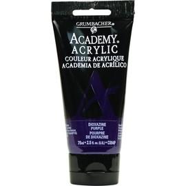 Grumbacher Academy Acrylic Paint, Gloss, 75ml/2.5 Ounce Plastic Tube, Dioxazine Purple (C094P)