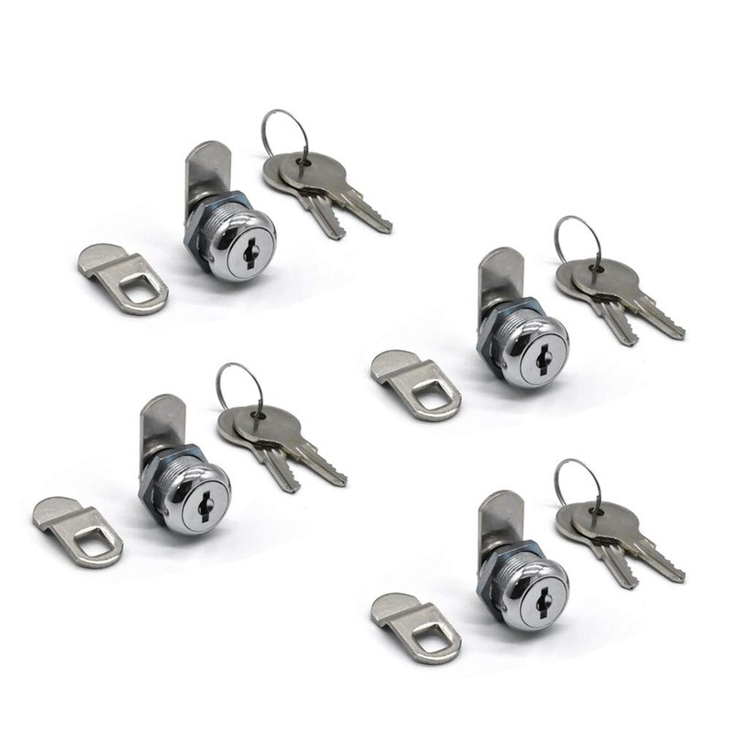 4Pack Cam Lock 5/8 Inch Tubular Cam Locks Keyed Alike