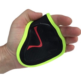 Nibra Gym Wear USA - Almohadillas de agarre para gimnasio - Guantes de gimnasio alternativa para hombre y mujer. Para tu entrenamiento en gimnasio, crossfit, levantamiento de pesas, levantamiento de potencia. (Negro/Neongreen)