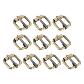 PATIKIL Metal Roller Buckle, 10Pcs 0.79 Inch (20mm) Belts Hardware Multi-Purpose Pin Buckles for Bags Leather Belt Strap DIY Crafts Dog Leash, Bronze