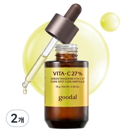 Goodal Green Tangerine Vita C 27 Blemish Care Ampoule, 16g, 2 pcs / 구달 청귤 비타C 27 잡티케어 앰플, 16g, 2개