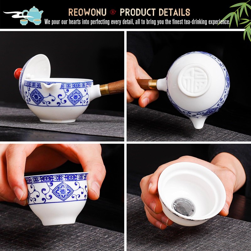 REOWONU Chinese tea set Gongfu tea set, Portable Teapot Set