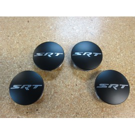 Mopar Dodge Challenger Charger Black SRT Wheel Center Cap Set of 4 OEM