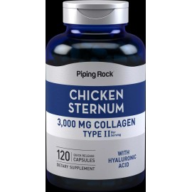 Piping Rock Chicken Sternum Type II Collagen | 3000mg | 120 Capsules | by Piping Rock