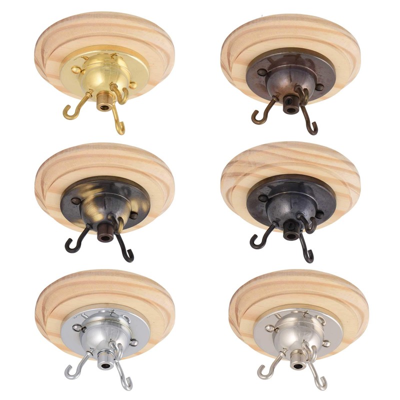ElekTek Ceiling Rose with 3 Hooks with Matching Screws, Strain