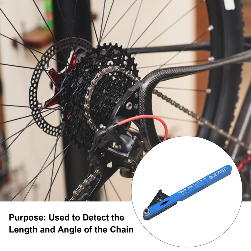 Chain Wear Indicator, Aluminum Bike Chain Checker Multifunctional Bike Chain