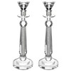 Crystal Candle Holders Set of 2-13" Extra Tall Candlestick Holders