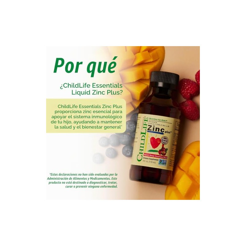 ChildLife Essentials | Zinc Plus® 4 Fluid Ounces (118 mL)