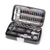 38pcs Mini Ratchet Wrench Set 1/4" Socket Screw Bits Kit