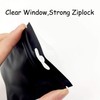 100 Pcs Black Resealable Smell Proof Ziplock Storage Bags, Foil