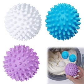 3 PCS Tumble Dryer Balls, Reusable, Energy Saving & Non-Melt, Dryer Balls Washing Ball, Laundry Balls for Washing Machine, for Speeding Drying and Reducing Creases(3 Colors)