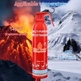 2 Pack Fire Extinguishers for Home, Car, Kitchen, Vehicle, Boat, Garage, Portable A, B, C, K Class Fire Extinguisher with Mount, Emergency Survival Extinguisher, Easy Access, Versatile Fire Protection
