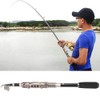 Portable Carbon Baitcasting Telescopic Fishing Rod Pole Reel Tackle Accessory1.8m