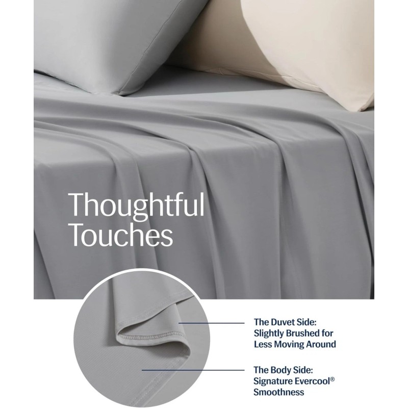 Rest Evercool Flat Sheet Gray King/Cali King Open Box Discounted