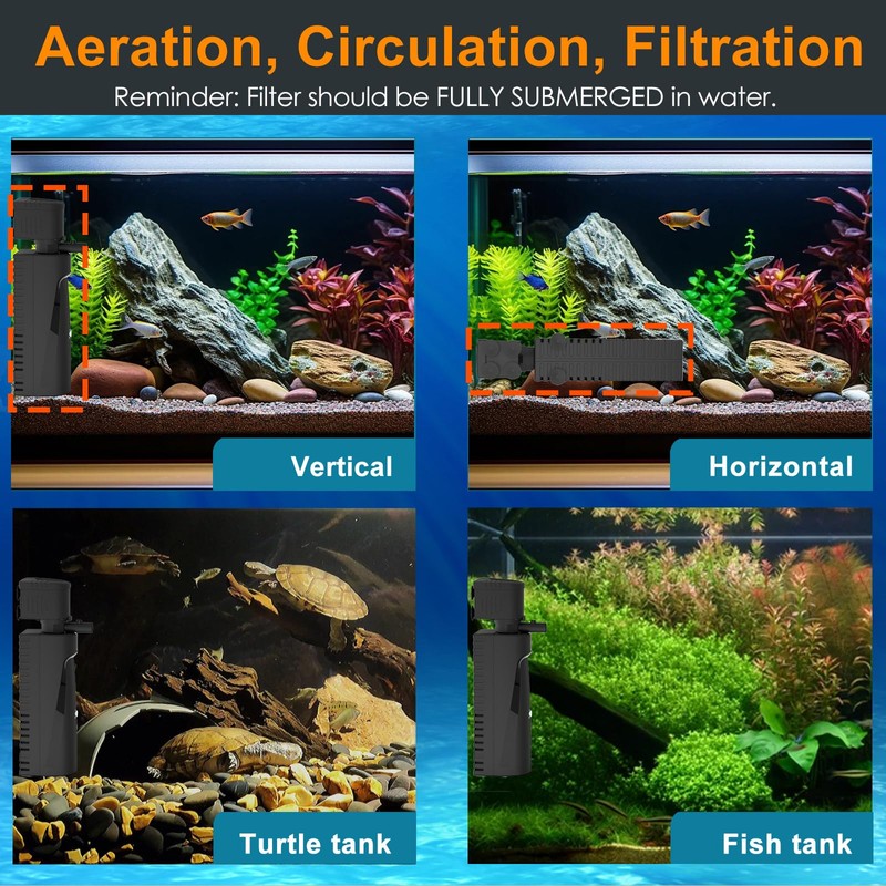 AquaMiracle Aquarium Filter with U - V Light & Pre-Filter