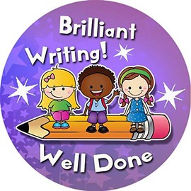 144 Writing Awards 30 mm Reward Stickers for School Teachers, Parents, Nursery