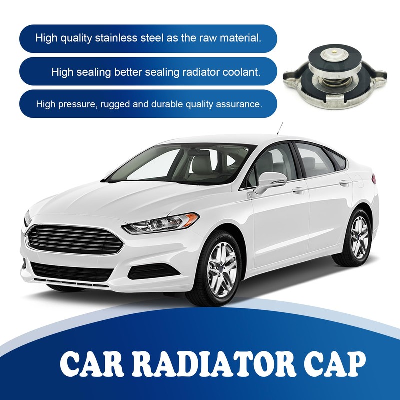 GKmow Pack-1 Radiator Cap, Stainless Steel Engine Seal Cover, 16