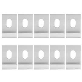 Metal Base Clips, 10-Piece Base Clips, Attaching Greenhouse Base Clips, Aluminium Greenhouse Mounting Set Base Clips, 1.3 x 0.8 Inch for Greenhouse Garden