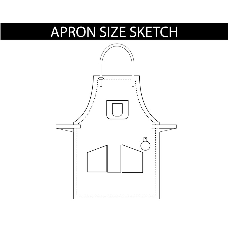 Top Grain Leather Canvas Apron Butcher Apron - Woodwork Apron