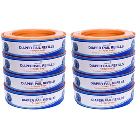 ChoiceRefill Compatible with Diaper Genie Pails, 8-Pack, 2600 count