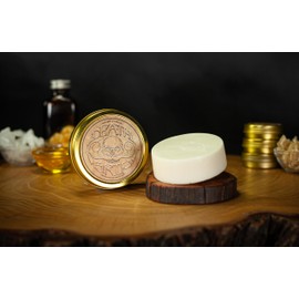 Men's Mustache Washing & Beard Cleanser: Exfoliating Scrub + Acne Control | Moustache Wash Shampoo & Conditioner 4oz Bar | Skincare Routine | Citrus Scent