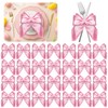 Hahafelt 50 Pcs Pink Bow Satin Napkins Coquette Bow Party