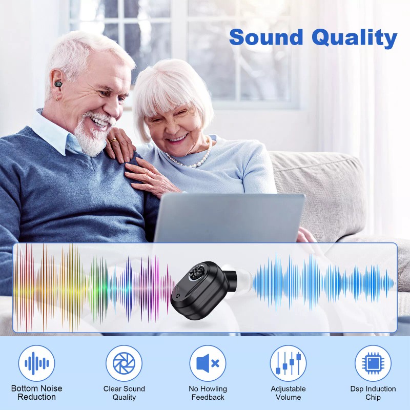 K&FCOPTEE Adjustable Volume Digital Display Sound Aids With noise cancellation
