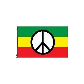 Peace (Rasta) Flag by TallFlags