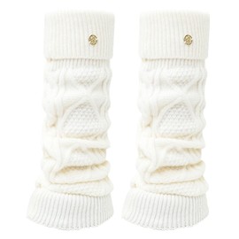 Wool Leg Warmers for Women Girls Knitted Leg Warmers Leg Warmers Leg Warmers Flexible Warm Knee Warmers Boot Warmers Long, White