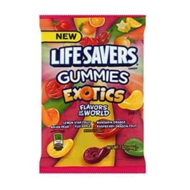 LIFE SAVERS Exotics Gummy Candy, 7 oz Bag Count 5 Pack