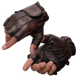 Milwaukee Leather Men's Fingerless Motorcycle Riding Hand Gloves - Large