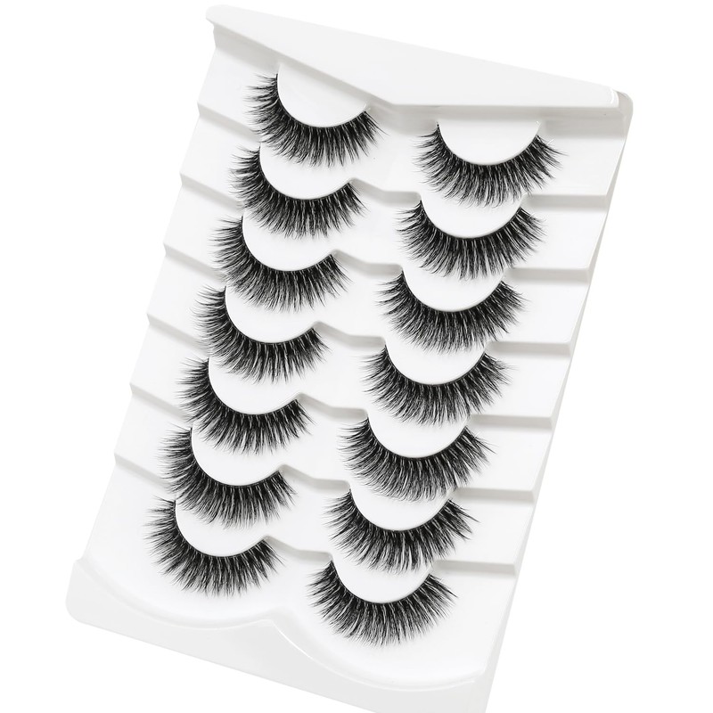 Happy Heartbeat 3D Clear Band False Eyelashes, Cat Eye, Wispy,