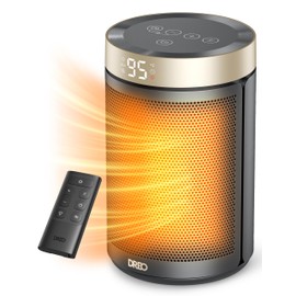 Dreo Space Heater, Portable Electric Heaters for Indoor Use with Thermostat and Remote, 2024 Upgraded, Digital Display, 12H Timer, 5 Mode, 1500W PTC Ceramic Fast Safety Heat for Office Bedroom Home