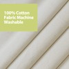 YISURE Short Beige Cotton Shower Curtain 60 Inch Length, Small