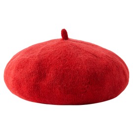 Lanzom Womens Winter Beret Hat Knitted Beanie Cap Autumn Winter Hat French Classic Beret Hat (US, Alpha, Small, X-Large, Red)