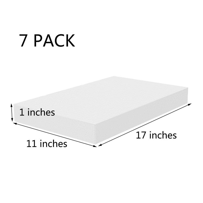 AMZQNART Craft Foam Blocks, 1 in Thick 17x11" EPS Polystyrene