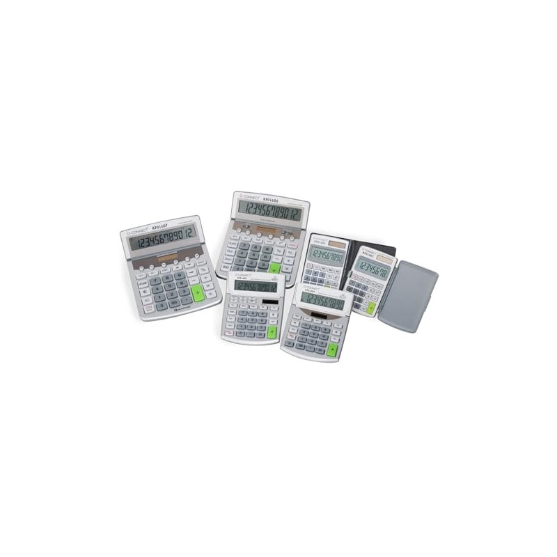 Q-Connect Silver Large 12-Digit Pocket Calculator KF01603