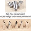 7 Pieces Large Piping Tips Set, 3Pieces Russian Grass Cream