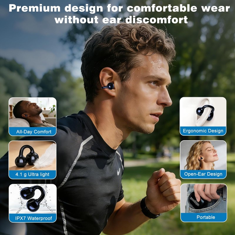 poodays AI Translation Earbuds Real Time, 164 Languages Translator Earbuds,