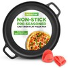 NutriChef 13-Inch Flat Cast Iron Pizza Pan - Versatile Pre-Seasoned