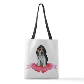 CafePress Valentine Beagle Polyester Tote Bag 16"x16"