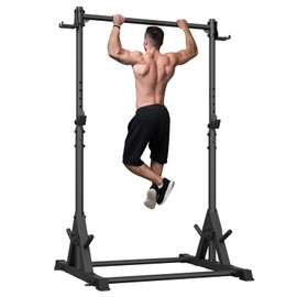 Jusgym Pull Up Station, Strength Training Workout Pull Up Bar Free Standing, Adjustable Heavy Duty Pullup Bar Station, 600LBS Weight Capacity