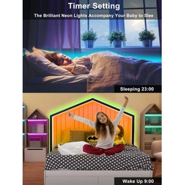 Ledagic 48ft RGB LED Neon Rope Lights with App, Remote Control, IP65 Waterproof Neon Light Strip Outdoor Indoor, DIY Design Flexible Led Strip Lights for Bedroom Essentials, Gaming Accessories