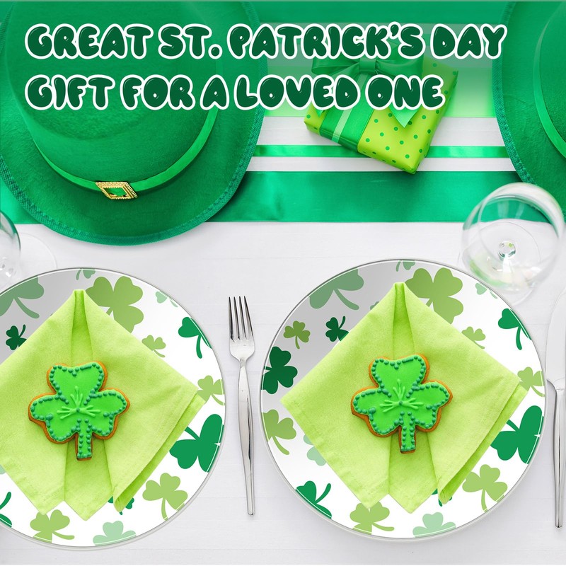 SiliFine 6 Pcs 6 Inch St. Patrick's Day Ceramic Decorative
