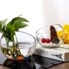 WGVI Handmade Slant Cut Glass Bowl Vase 6 H Perfect
