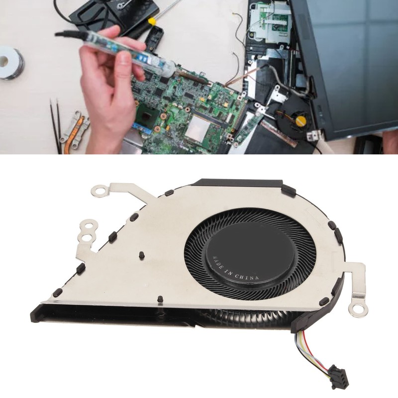 Laptop Cooling Fan 4Pin Connector Aluminum Alloy ABS Light Small