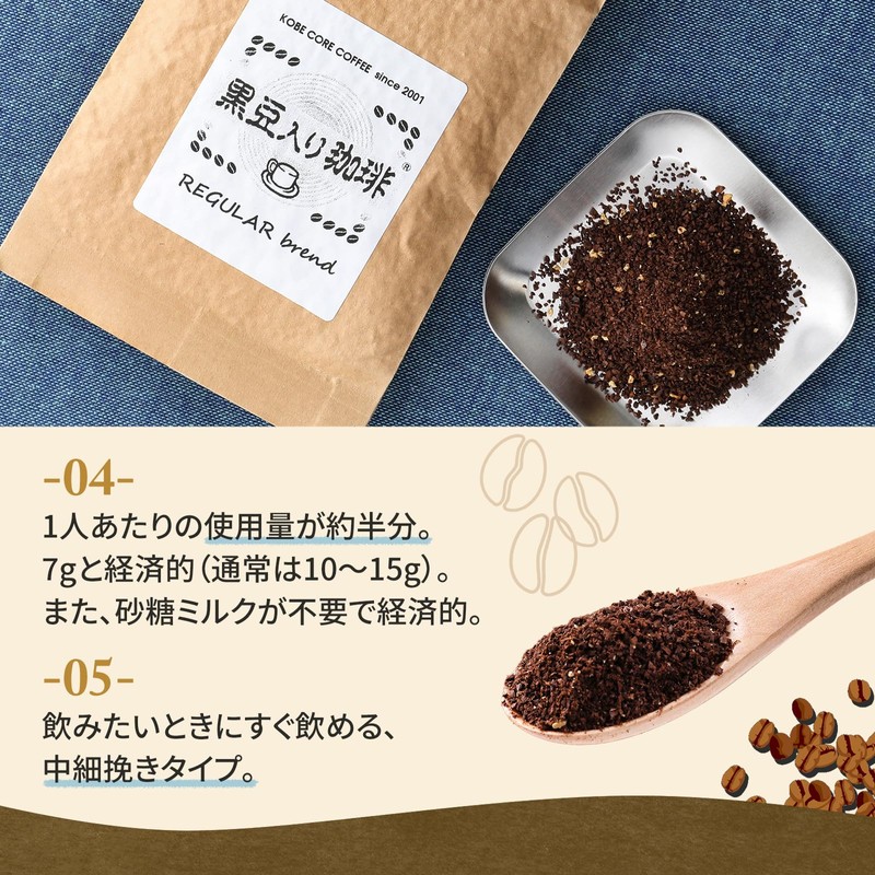 Coffee with Black Beans, Regular Blend, 3.5 oz (100 g),