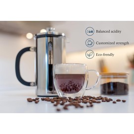 High Borosilicate Glass French Press with 304 Stainless Steel, 1000 ml Capacity - Classic Elegance and Modern Design for Coffee Enthusiasts' for ASIN 'B0CW25SNXK