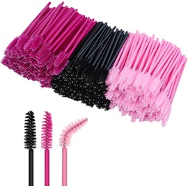 300 piezas de cepillos de pestañas, cepillos de cejas desechables, varitas de rímel de cristal, aplicadores para extensiones de pestañas (LashBrush A de color)