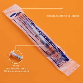 LMYKH 50pcs/pack, 1ml dispensing measuring tool with 31G (8mm long), laboratory accessories, individually sealed packaging (50)